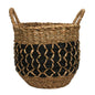 Seagrass &amp; Jute Braided Basket with Handles (35cm)