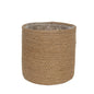 Natural Jute Braided Rope Round Basket w/Liner (16cm)