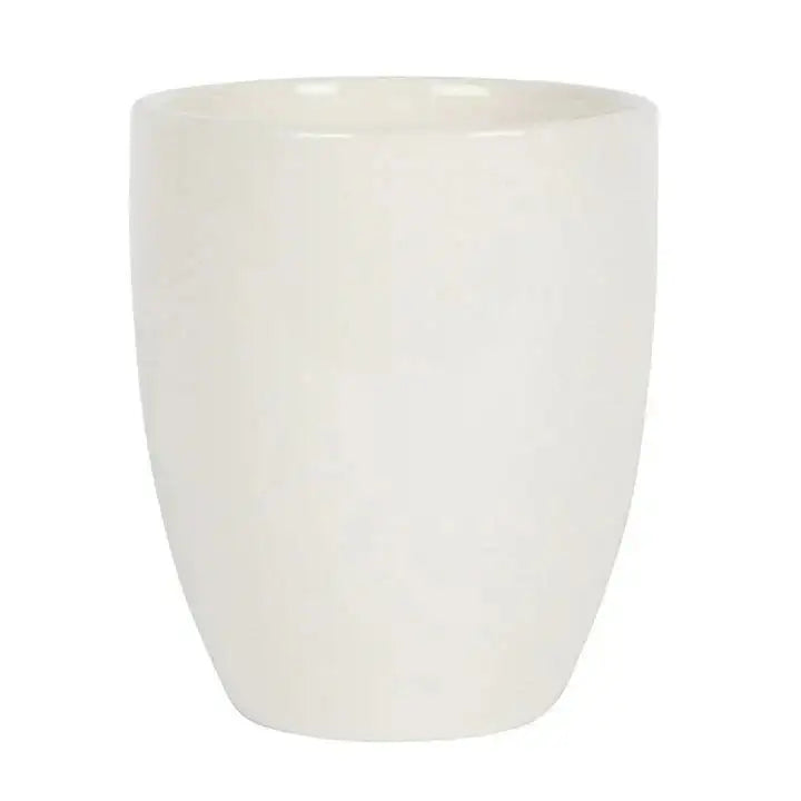 Simple white ceramic tumbler, minimalist home décor or kitchen accessory