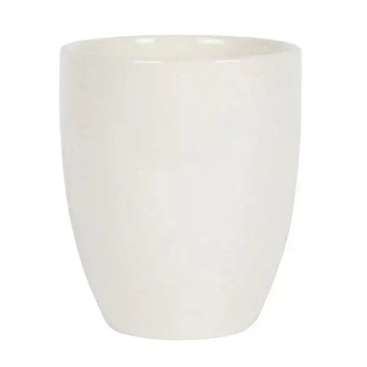 Simple white ceramic tumbler, minimalist home décor or kitchen accessory