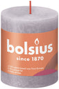 Frosted Lavender Bolsius Rustic Shine Pillar Candle (80 x 68mm)