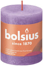 Vibrant Violet Bolsius Rustic Shine Pillar Candle (80 x 68mm)