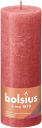 Blossom Pink Bolsius Rustic Shine Pillar Candle (190 x 68mm)