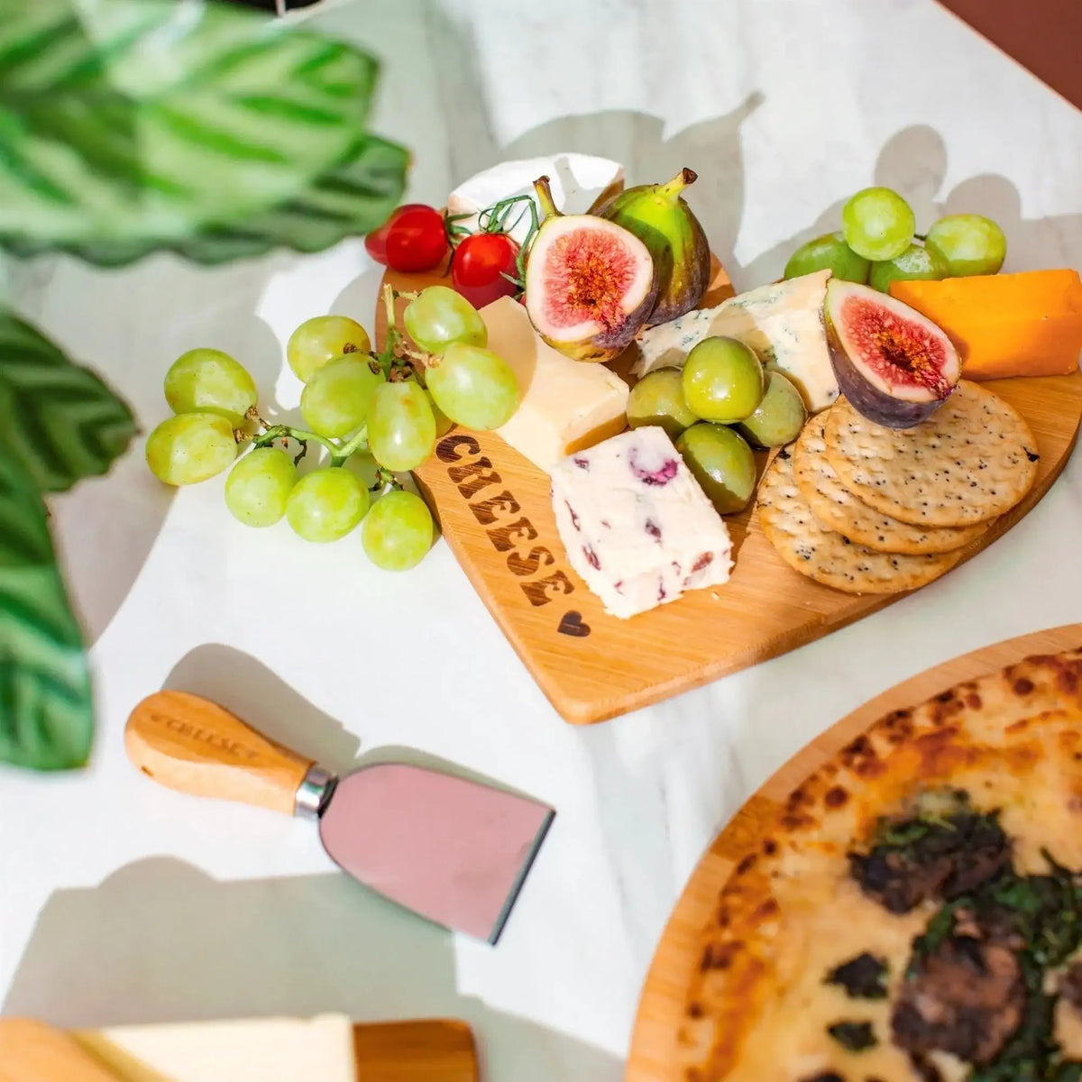 Bamboo Cheese Board and Knife