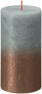 Bolsius Rustic Faded Eucalyptus Green Copper Metallic Candle (130mm x 68mm)