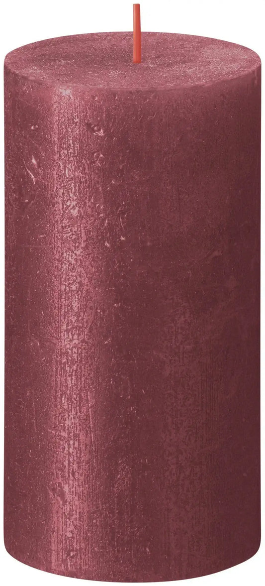 Bolsius Rustic Red Shimmer Metallic Candle (130mm x 68mm)