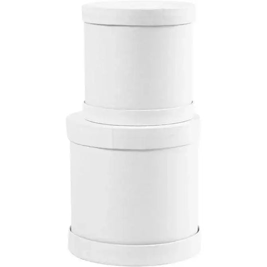 Drum boxes  H: 11-13 cm  white  1 set