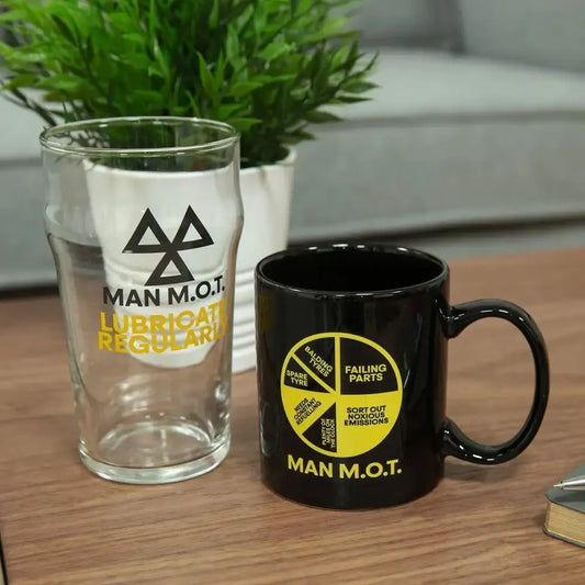 Mug and Beer Glass - Man M.O.T.