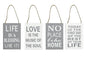 Quote Hanging Signs (4 Assorted)