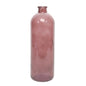 Tall mauve glass vase with narrow neck, modern minimalist home decor accent.