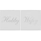 Silver Hubby &amp; Wifey Coasters
