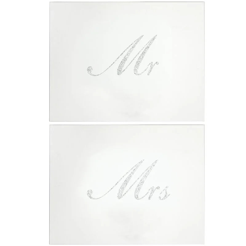 Silver Mr &amp; Mrs Placemats