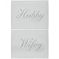 Silver Hubby &amp; Wifey Placemats