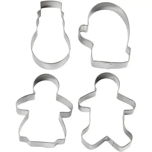 Cookie cutters (Snowman  Glove  Ginger Women and Ginger Man)