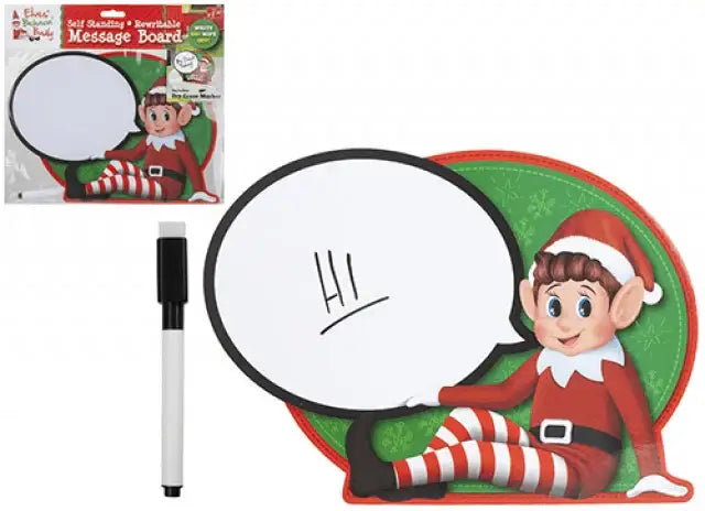 Elf on the Shelf self-standing message board with dry erase marker, festive holiday décor