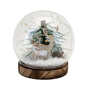 LED Reindeer and Forest Snow Globe (11cm)