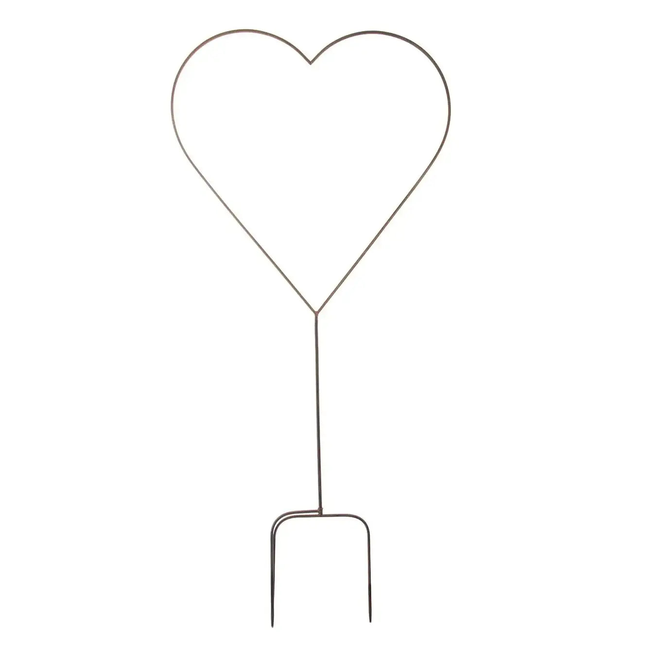 Metal heart garden stake for outdoor décor, perfect for Valentine's Day or romantic garden accents