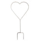 Metal heart garden stake for outdoor décor, perfect for Valentine's Day or romantic garden accents