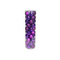 Purple Christmas ornaments in clear tube, festive holiday décor for tree or gift