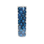 Blue Christmas ornaments in clear tube packaging, perfect for holiday tree décor and seasonal gifting.