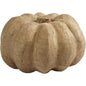 Rustic beige paper mache pumpkin for fall home décor and seasonal celebrations