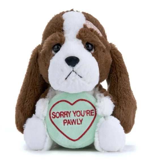 Love Hearts Sorry Youre Pawly Dog Plush18cm (7Inch)