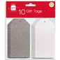 Light &amp; Dark Silver Gift Tags (Pack of 10)