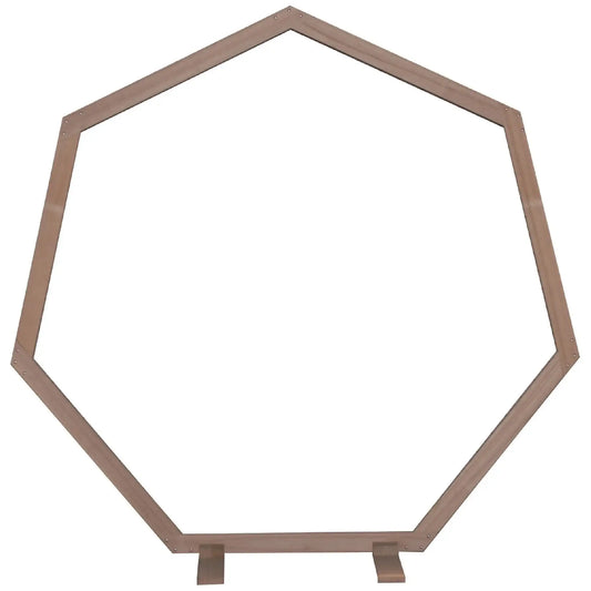 Natural Wooden Heptagon Arch (223cm)
