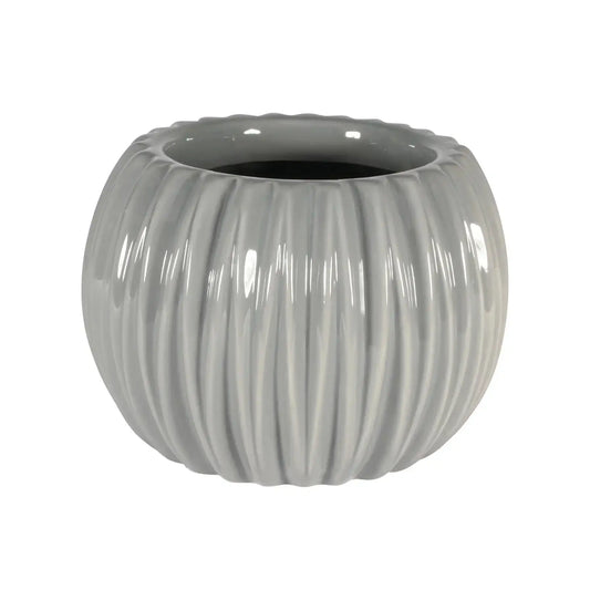 Grey Ribbed Orchid Pot (18.3cm)