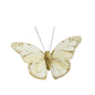 8cm Gold Feather &amp; Glitter Butterfly (Pack of 12)