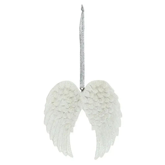 Double Glitter Angel Wing Hanging Decoration