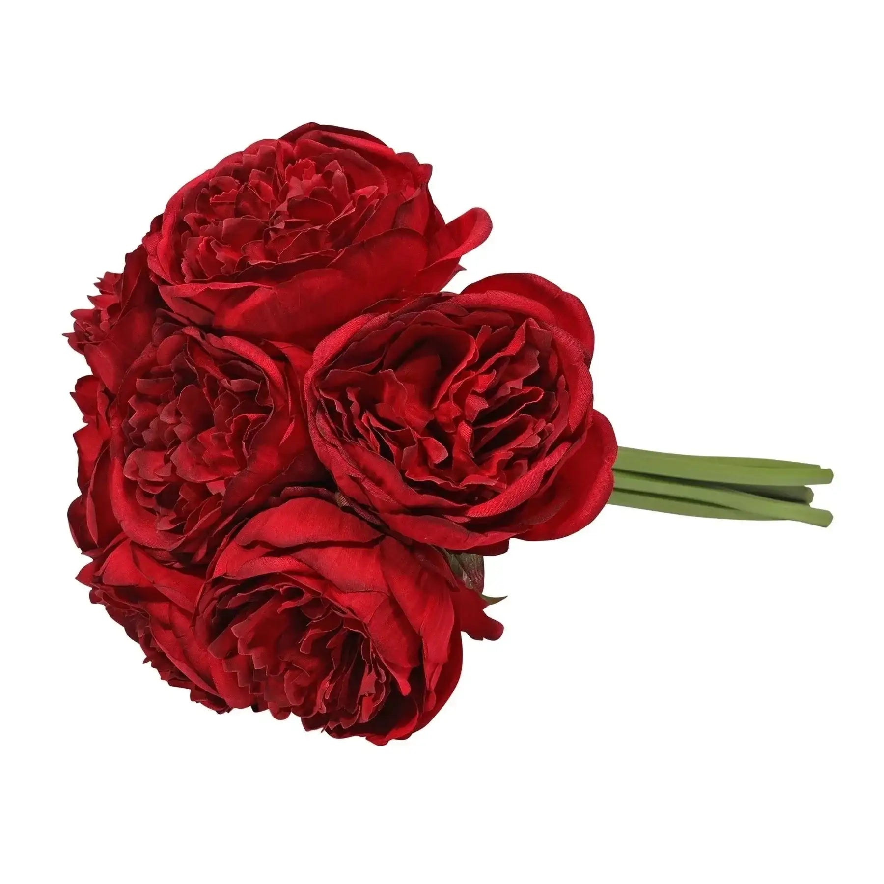 Aquitaine Peony Bunch Red 34cm (7 flowers) - Bristow Direct 