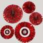 Pinwheel Decorations Red and White Dots (Pack of 5)