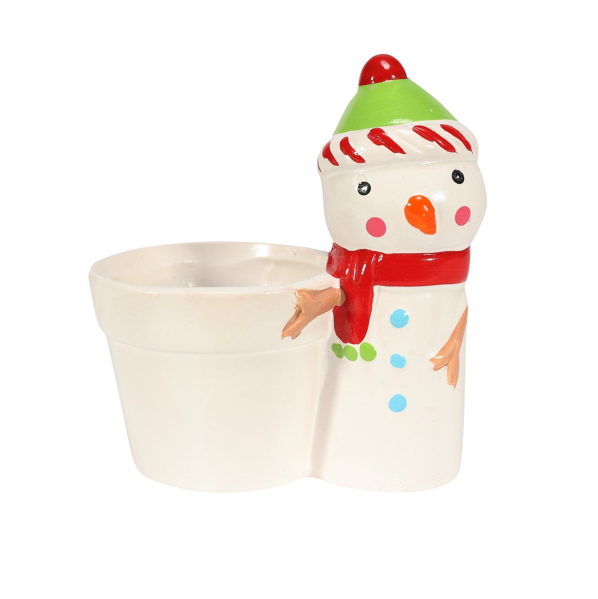 Discover the  Snowman Ceramic & White Drop in Pot (48) at Bristow Direct
