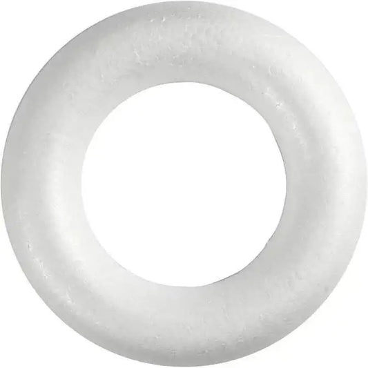White foam wreath base for DIY home décor and luxury gift crafting