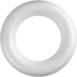 White foam wreath base for DIY home décor and craft projects, perfect for festive occasions and gifts