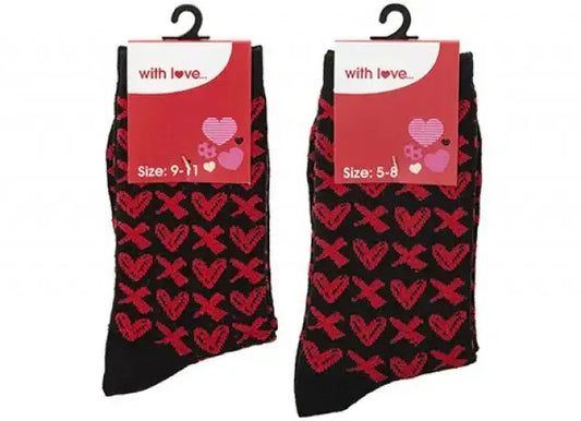 Pair of Heart and Kisses Socks
