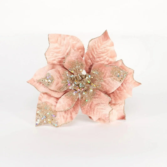 Rose Gold Poinsettia with Clip