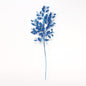 Blue Glitter Holly Leaves Spray