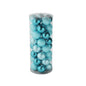 Teal Christmas ornaments in clear tube, festive holiday décor for tree or home