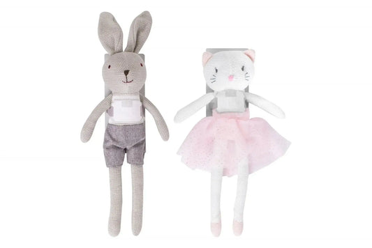 Assorted Knitted Bunny and Cat (40cm)