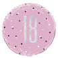 Pink and Silver Prismatic 18th Birthday Foil Balloon (18 Inch)