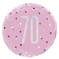 Pink and Silver Prismatic 70th Birthday Foil Balloon (18 Inch)
