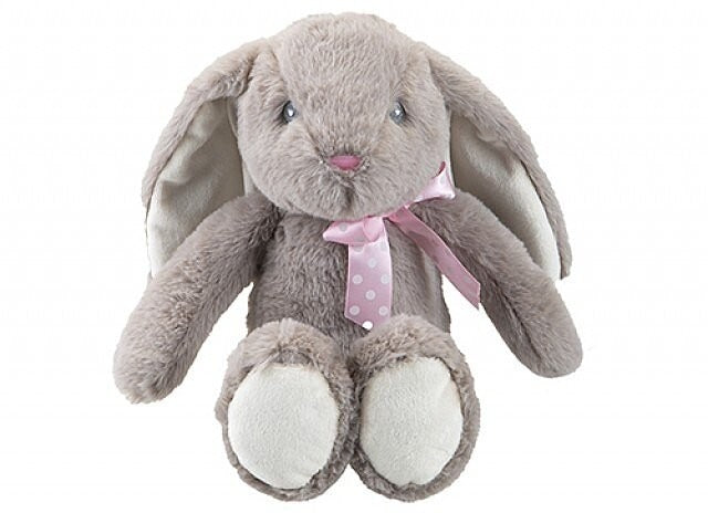 23cm Grey Sitting Floppy Pippin Rabbit - Bristow Direct 