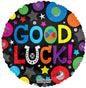 Good Luck - Multi Coloured with Horseshoe Balloon (18 Inch)