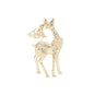 Champagne Glitter Assorted Hanging Reindeer Decoration