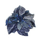 Cobalt Velvet Poinsettia with Clip (Dia25cm)