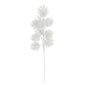 White Glitter Feather Leaf Stem (H75cm)