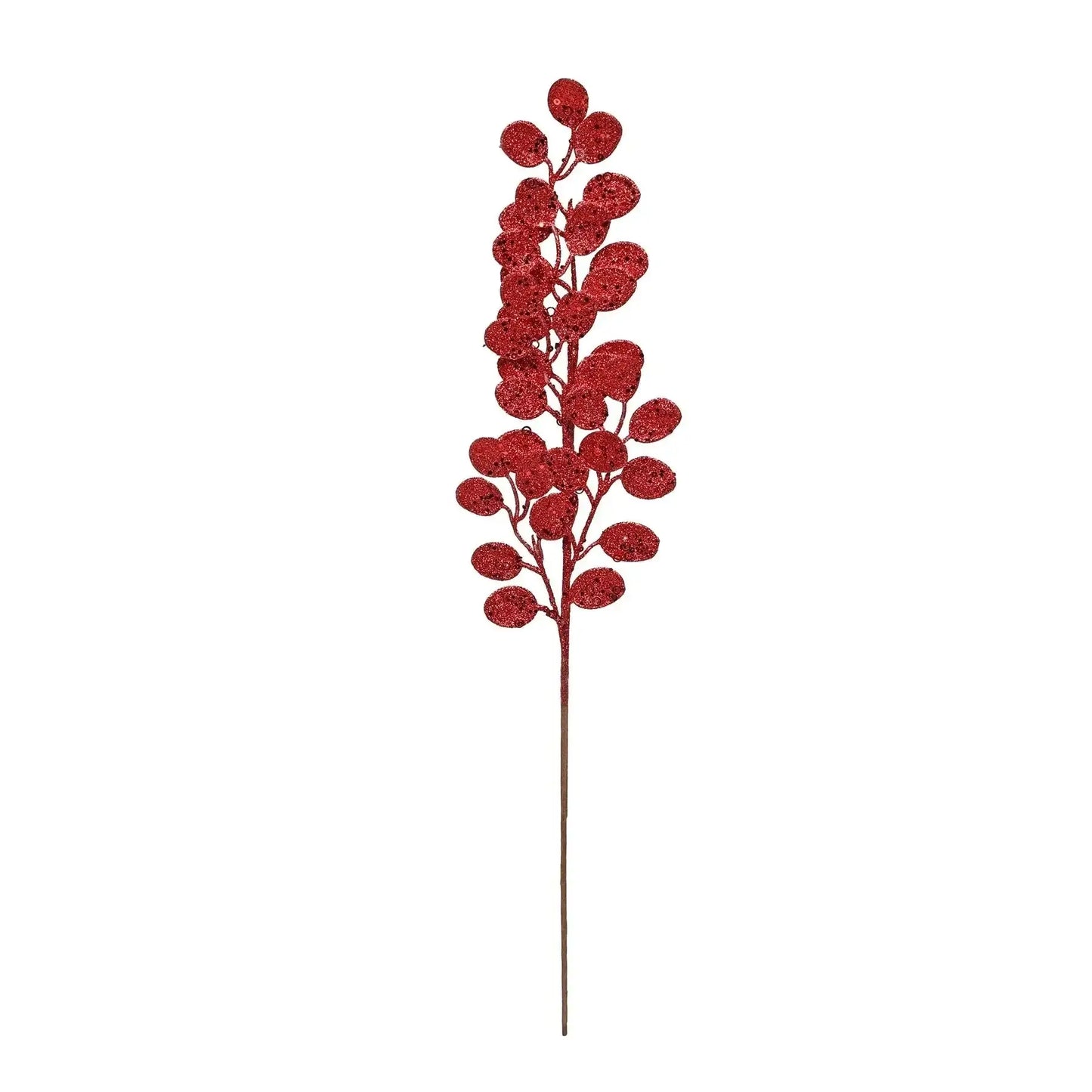 Red glitter berry stem for festive home décor and gift arrangements