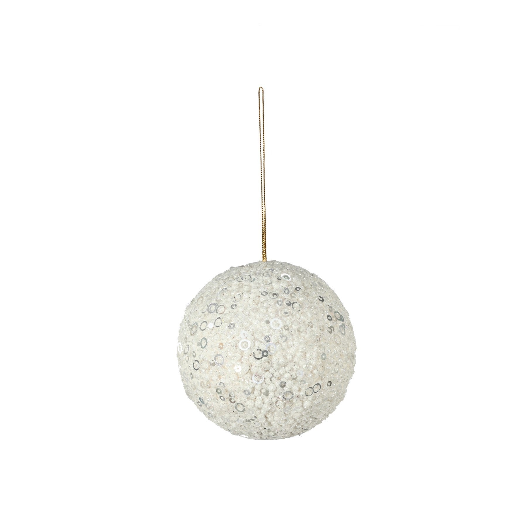 Discover the Winter Wonderland White Glitter Bauble (Dia10cm) at Bristow Direct